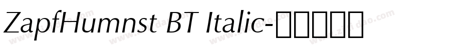 ZapfHumnst BT Italic字体转换